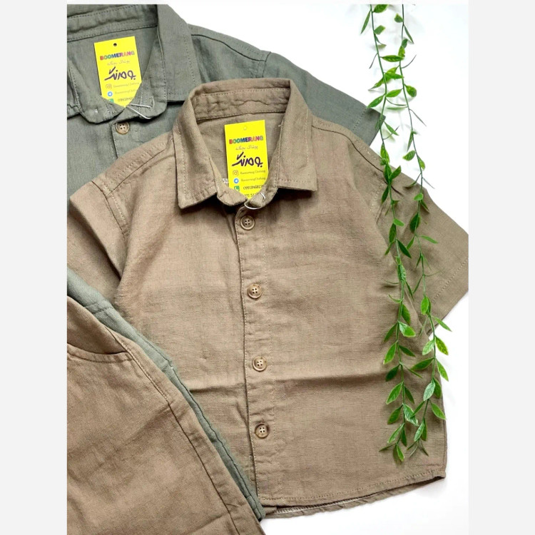 ست پیراهن و شلوارک پسرانه نساجی جودون تابستانه