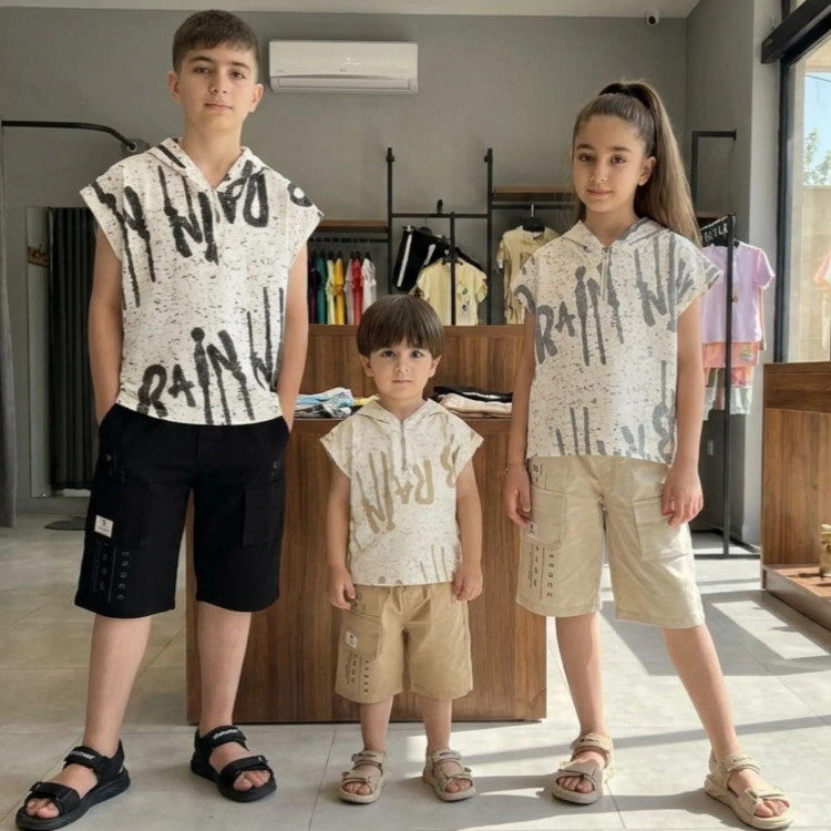 وست کلاهدار بچگانه و زنانه نخ پنبه ترک تابستانه سایز 3 تا 14 سال