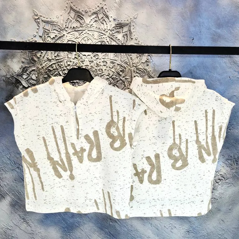 وست کلاهدار بچگانه و زنانه نخ پنبه ترک تابستانه سایز 3 تا 14 سال