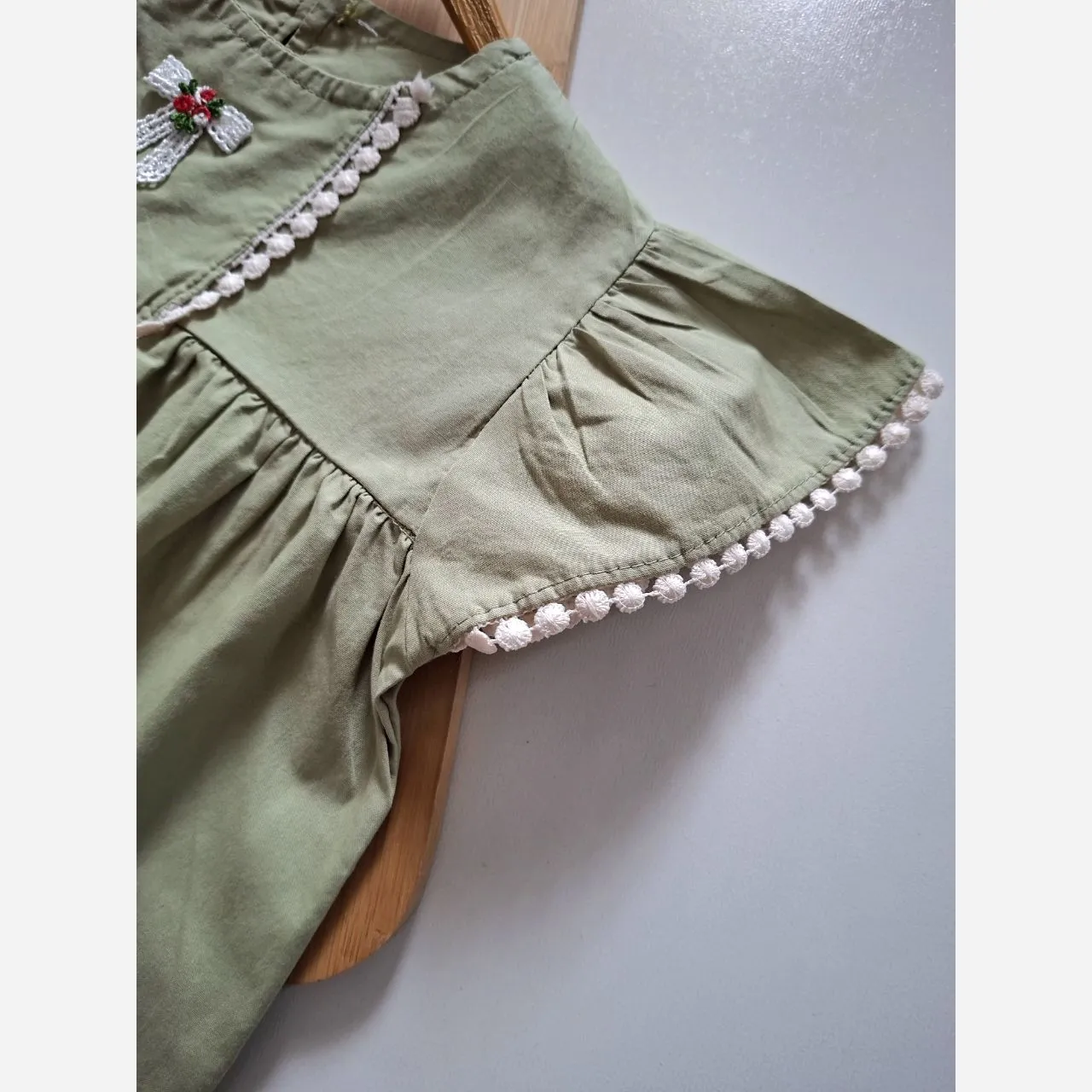 پیراهن چین دار کتان تابستانی دخترانه سایز 1 تا 8 سال با رنگبندی متنوع
