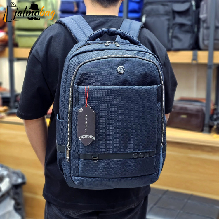 کوله پشتی ساده پرزیدنت جنس پارچه ریپس کره ای ضدآب دو محفظه دارای جای لپتاپ